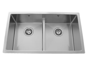 OU3118 SQR L, Undermount, Double Bowl, Low-Divide, Stainless Steel, Kitchen Sink in Canada