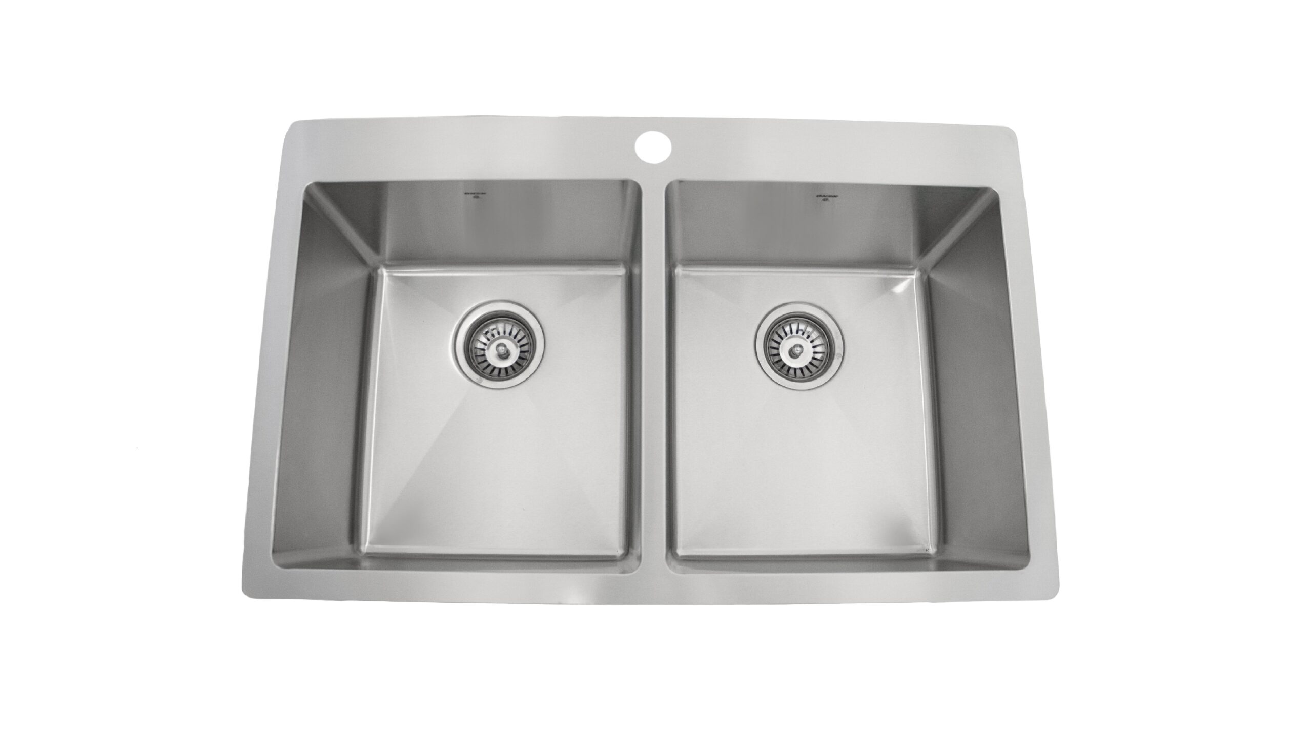 OD3120 SQR, Double Bowl, Onex Enterprises, Stainless Steel, Designer Collection, Drop In, Kitchen Sink in Canada