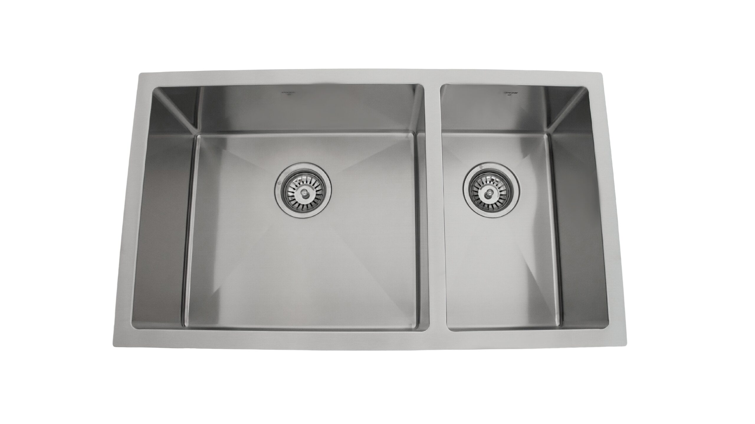 OU3218 SQR U, Uneven, Double Bowl, Stainless Steel, Designer Collection, Onex Enterprises, Sinks in Canada